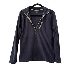 Starter Navy Fleece Half-Zip Pullover Sweater